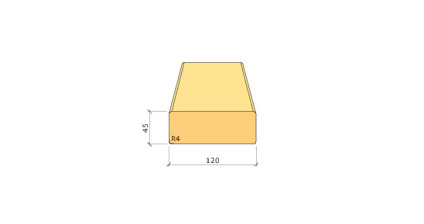 45X120 K-VIRKE C24 GRAN 3,6M