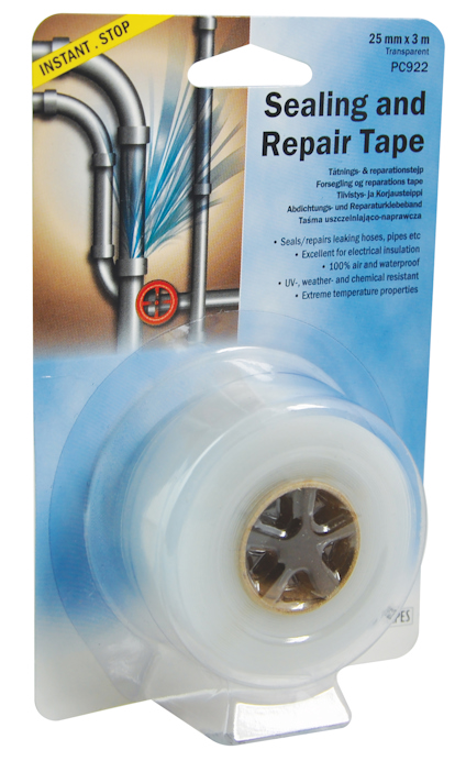 VULKTEJP, SILIKON,TRANSPARENT 25 MM X 3 M