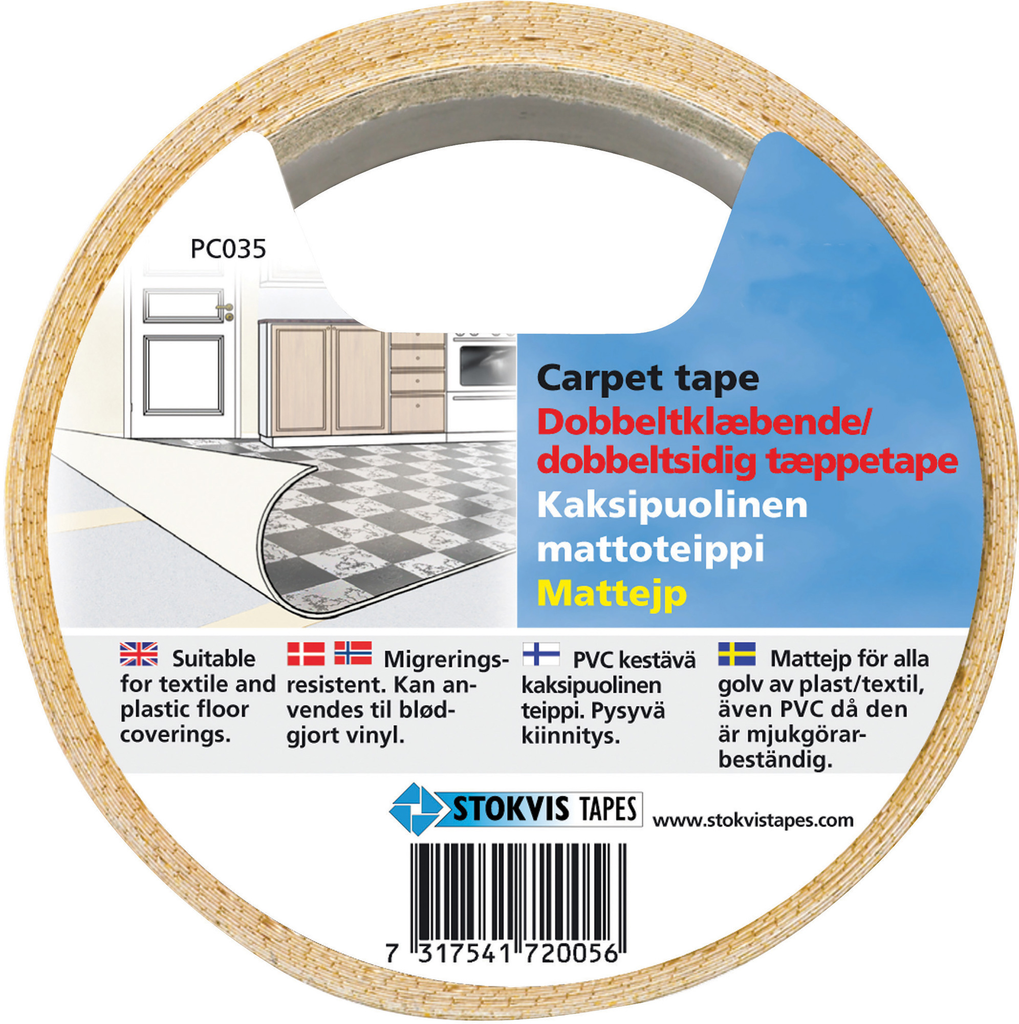 DUBBELHÄFTANDE MATTEJP PERMANENT STOKVIS TAPES - Stokvis Tapes