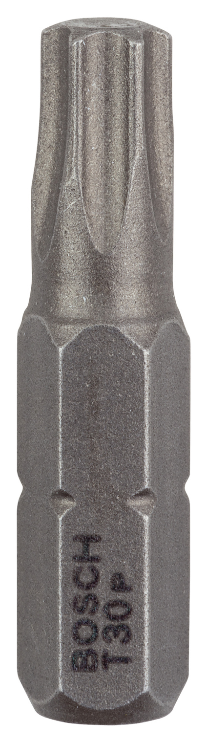Bitshuvud i metall med texten "BOSCH T30P" ingraverad.