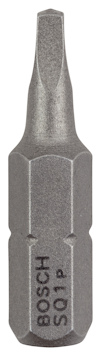 Metallbit med sexkantigt fäste och märkningen "BOSCH SQ1P" ingraverad.
