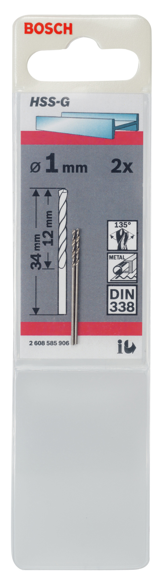 METALLBORR BOSCH EXTRA LÅNGA HSS-G DIN 338 - Bosch