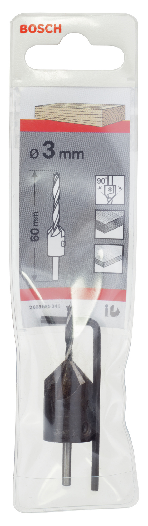 TRÄSPIRALBORR BOSCH MED FÖRSÄNKARE - Bosch