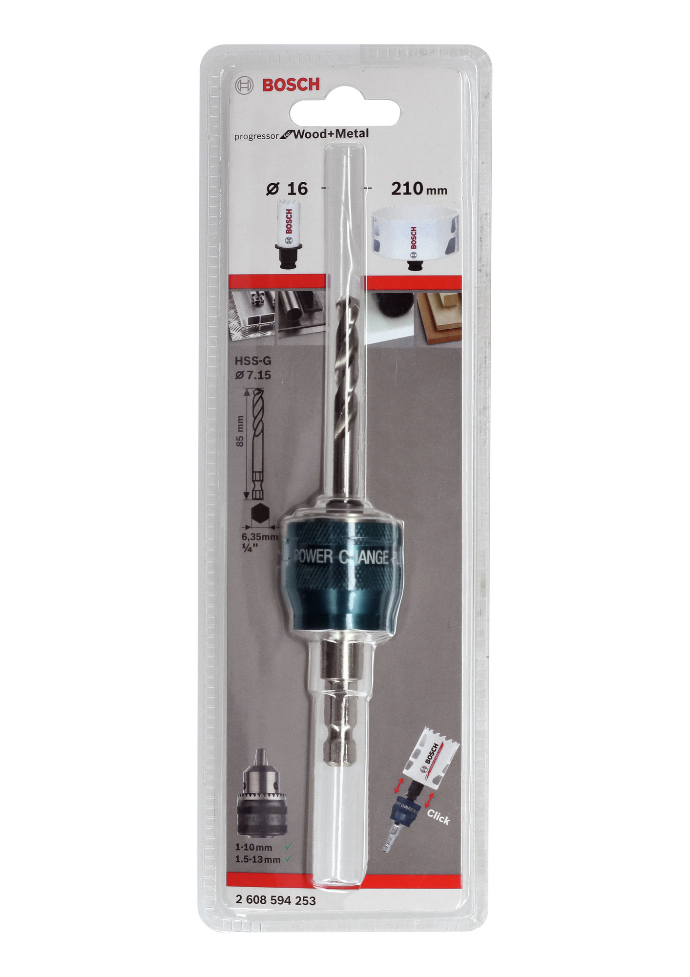 HÅLSÅGADAPTER PCP 8,7MM HSS-G 7,15X85MM - Bosch