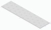 Metallplåt med hål, måtten 160 mm x 40 mm x 3 mm.