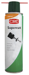 Sprayburk med CRC Supercut-etikett och en röd sprutrör ovanpå.