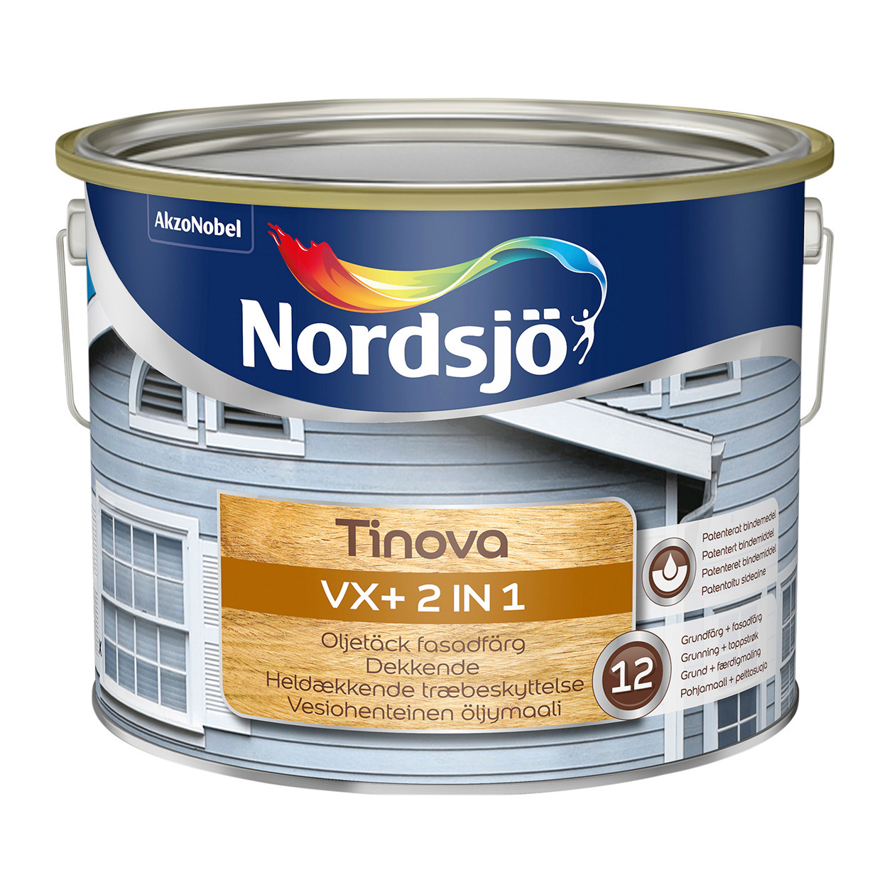 TRÄFASADFÄRG TINOVA VX+ 2 IN 1 337 BLACK NORDSJÖ - Nordsjö
