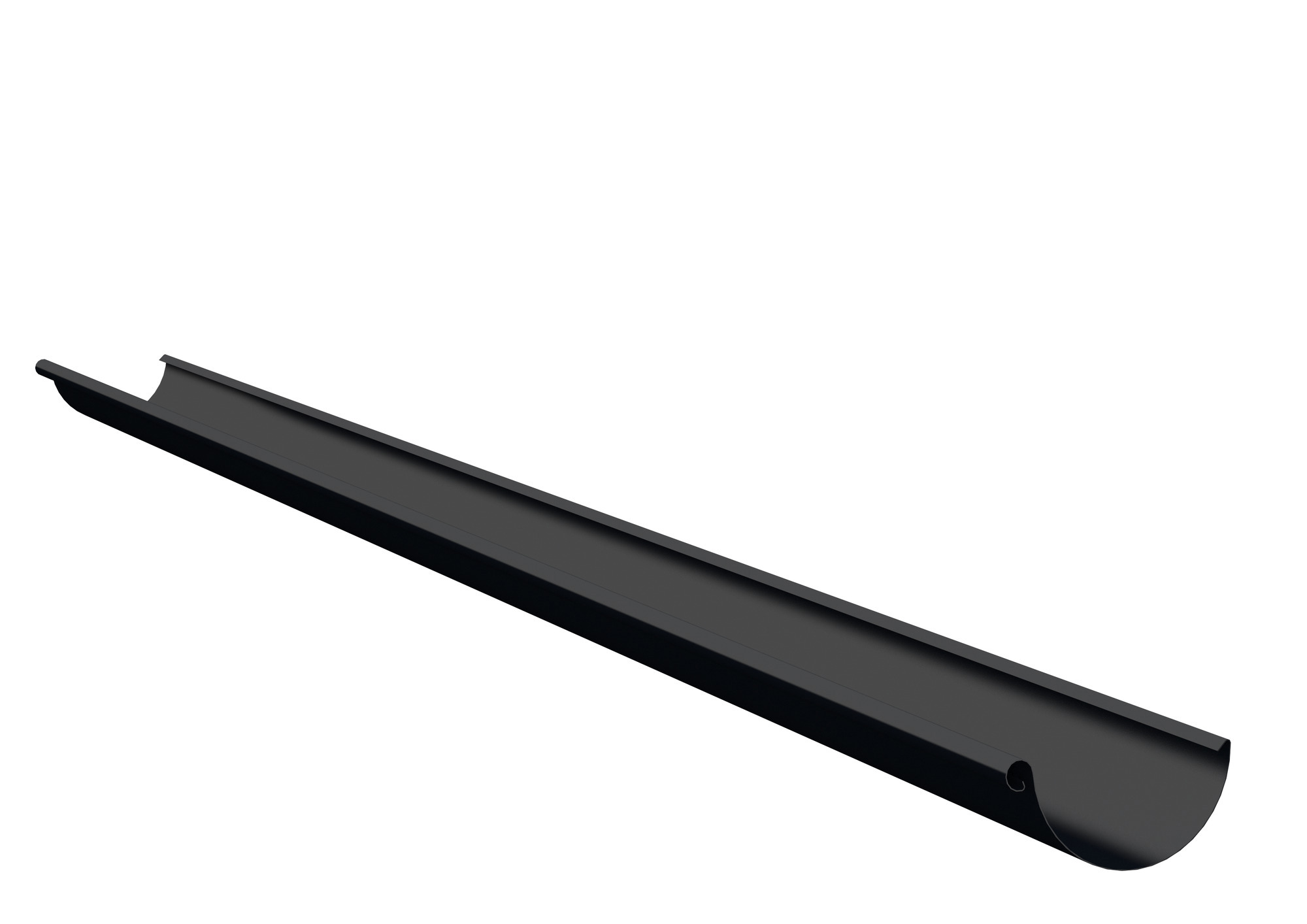 HÄNGRÄNNA R HALVRUND SVART 015 125X4000MM - Lindab