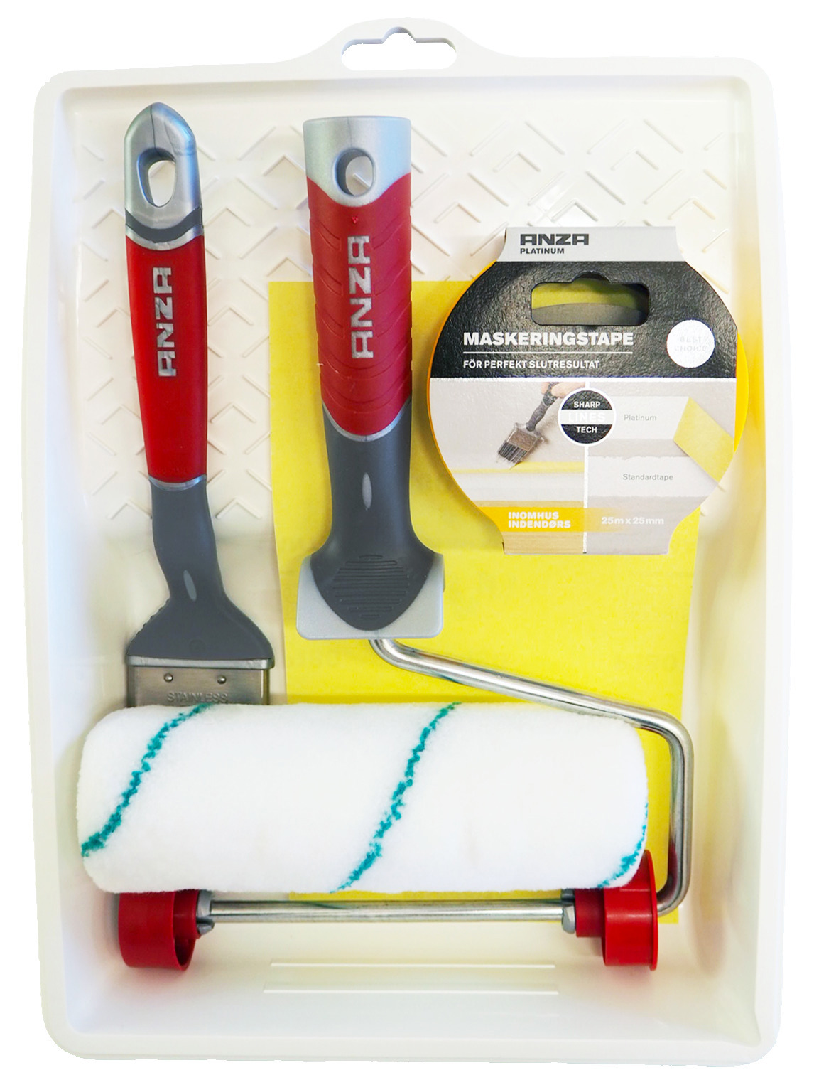 ROLLERSET TITEX VÄGG O GOLV MED TEJP 18 CM - Anza