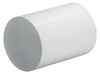 Vitt cylindriskt rör med jämn yta, lutande mot vit bakgrund.