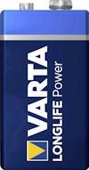 BATTERI VARTA LONGLIFE POWER ALKALISKT 6LR61/4922 E 9V