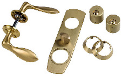 BEHÖRSSATS ASSA ENTRE D12 B1 HANDTAG 1956 FÖRNICKLAD