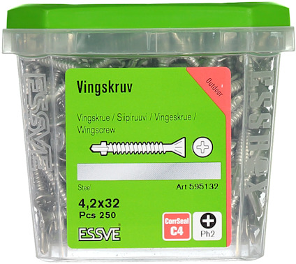 Förpackning med vingskruv, 4,2x32 mm, 250 st, CorrSeal C4.