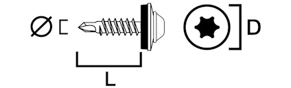 VINDSKIVESKRUV RF 410 RÖD 4,2-25 STÅL/TRÄ BR. TX20 SBP