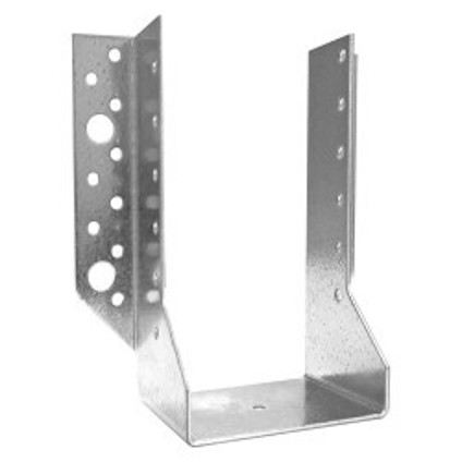 Metallfäste med hål för infästning, U-formad design, silverfärgat.