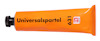 Orange tub med texten "Universalspackel 631" och en logotyp i vitt och rött.