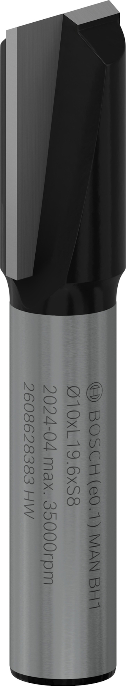 Frässtål med text "BOSCH TM AX WP H1 20x1,5Wx8S 2 608 634 388; 35000rpm".