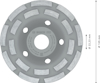 Diamantslipskiva med segmenterad kant, text: "Bosch, Diamond Technology, Ø125 mm, Ø22.23 mm".