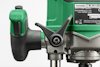 Grön och svart elektrisk verktygsdel med grepphandtag och justeringsring; text: HiKOKI, M3612DA.
